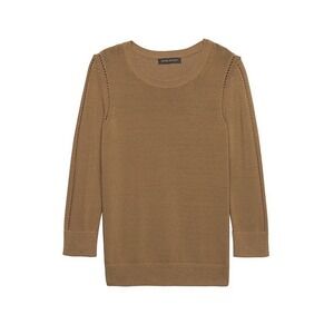 Cotton Blend Pointelle Sweater | Banana Republic Pullover Sweater